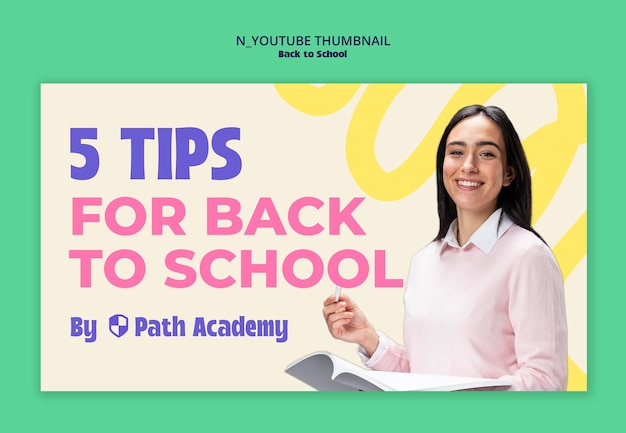 5 tips for back to school banner template