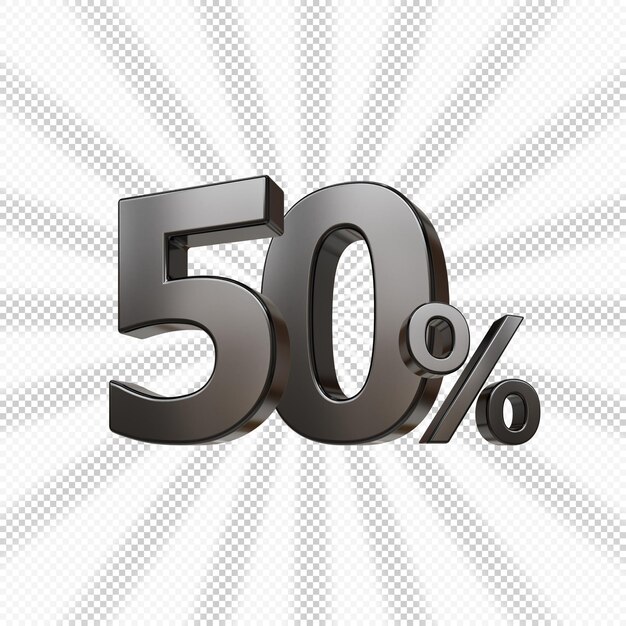 El 50 por ciento de descuento en 3D negro