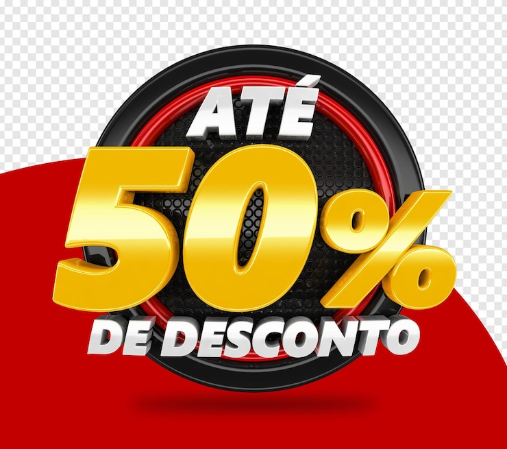 PSD hasta un 50 por ciento de descuento en amarillo y blanco con panel negro