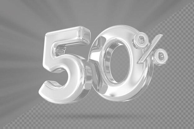 50 por ciento de oferta de plata en 3d