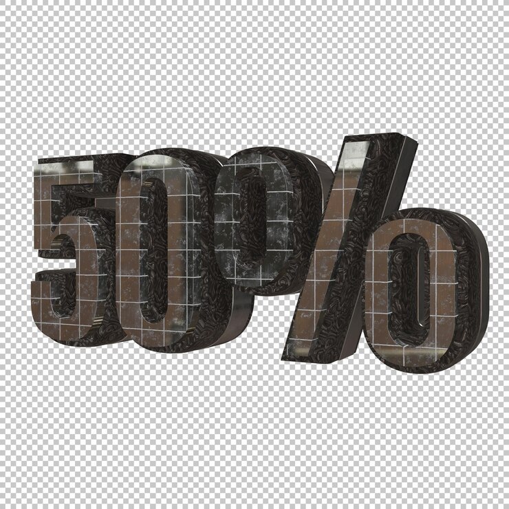 50 por ciento render 3d