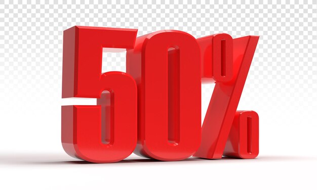 50 por ciento en renderizado 3d aislado