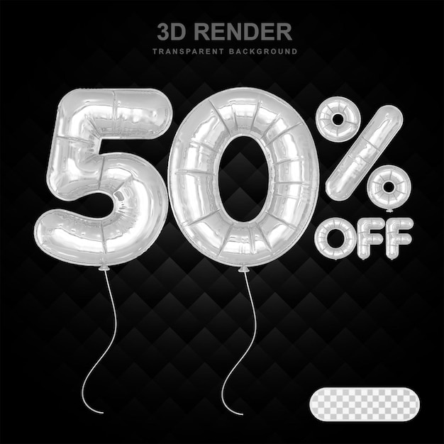 El 50% de descuento en los globos de plata
