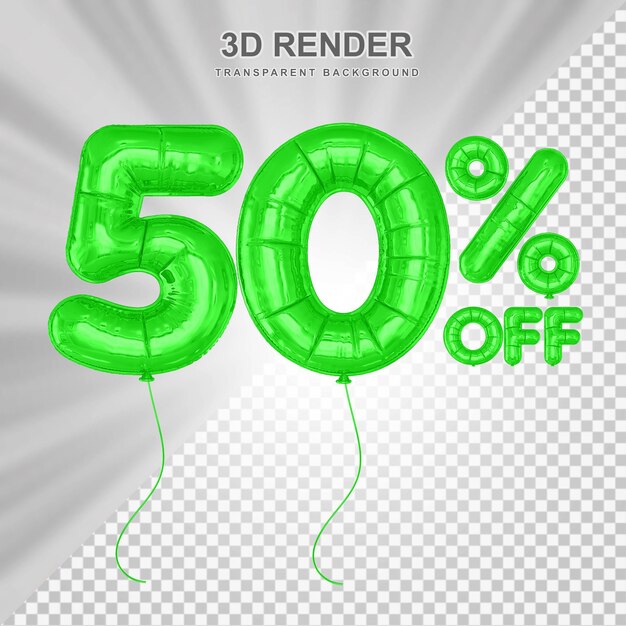 El 50% de descuento en los globos verdes