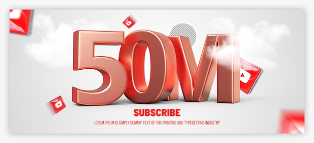 50 millones de suscriptores de youtube