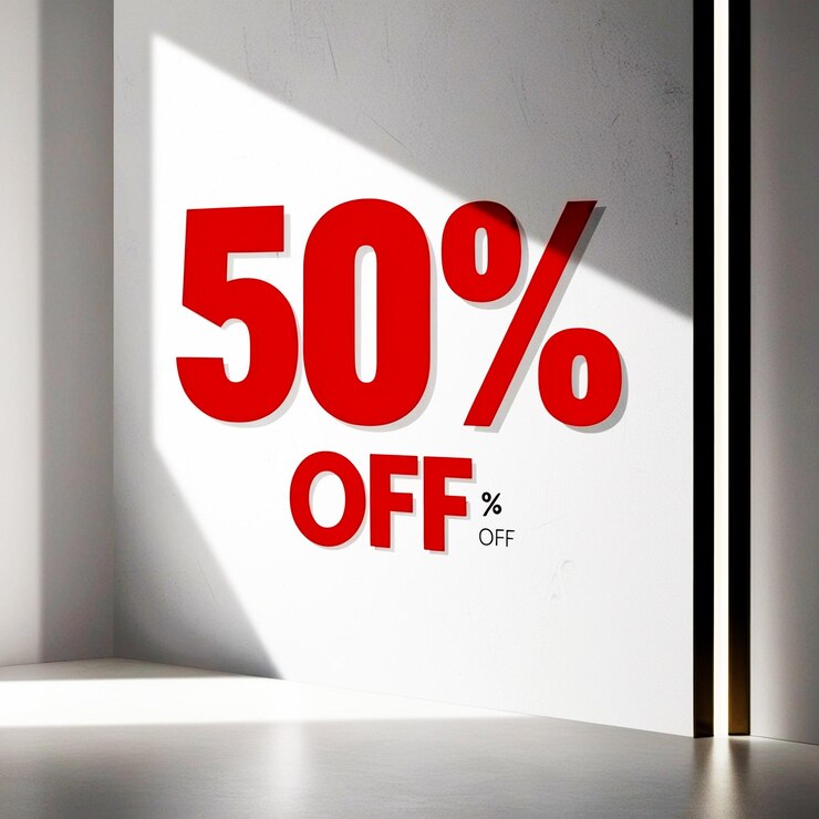 50 off poster design template Ai Generate