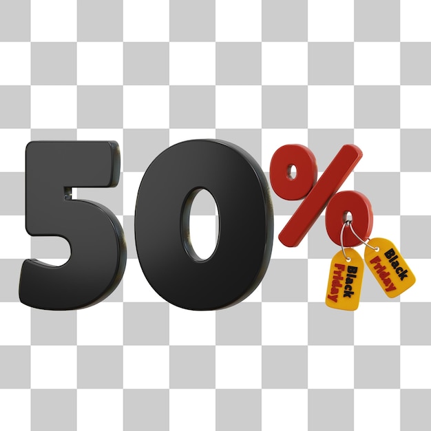 PSD 50 % de réduction sur les illustrations 3d