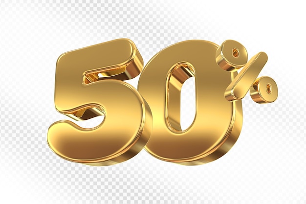 50% de réduction sur l'or 3D