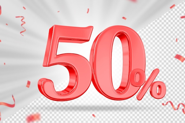 50 roter sale-off-rabatt