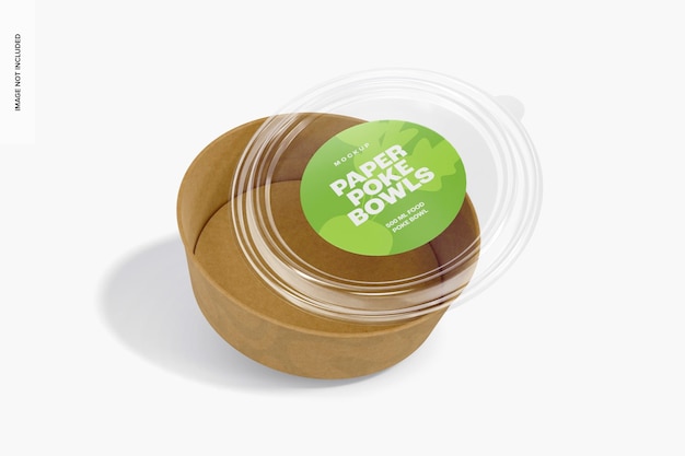 500 ml food poke bowl mockup