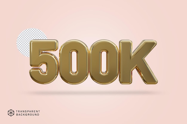 500k redes sociales como seguidores envían texto en 3d