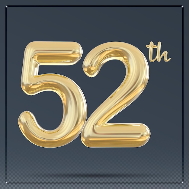 52 aniversario número de oro