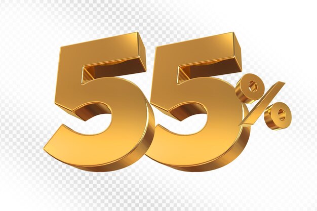 55 por ciento de oferta de oro en 3D