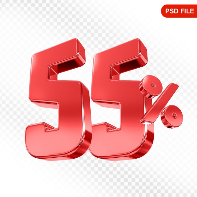 55 por ciento de oferta roja en 3D