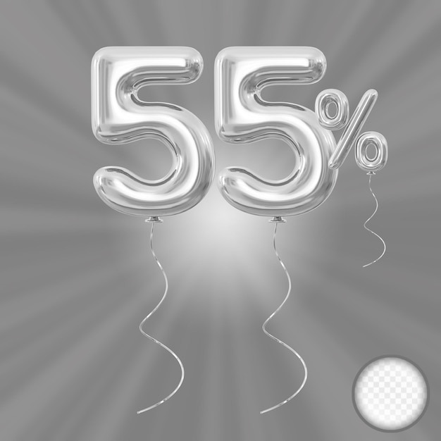 El 55 por ciento ofrece globo de oro 3D render