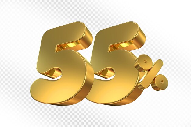 55% de desconto em promoção de ouro 3D
