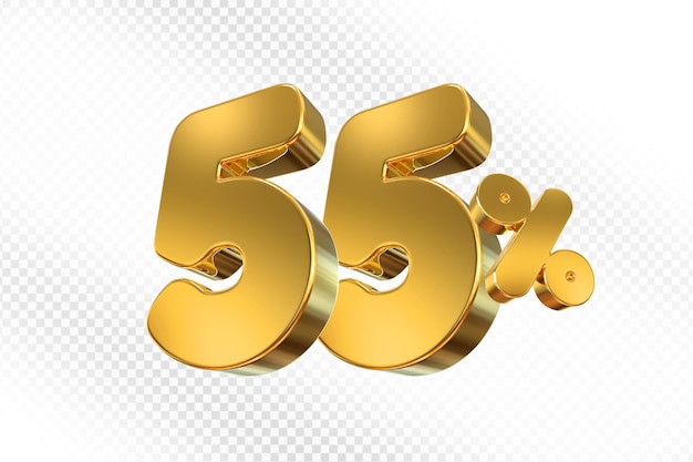 55 Percento offerta d'oro in 3D