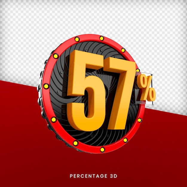 57 Pourcentage De Rendu 3d Premium Psd