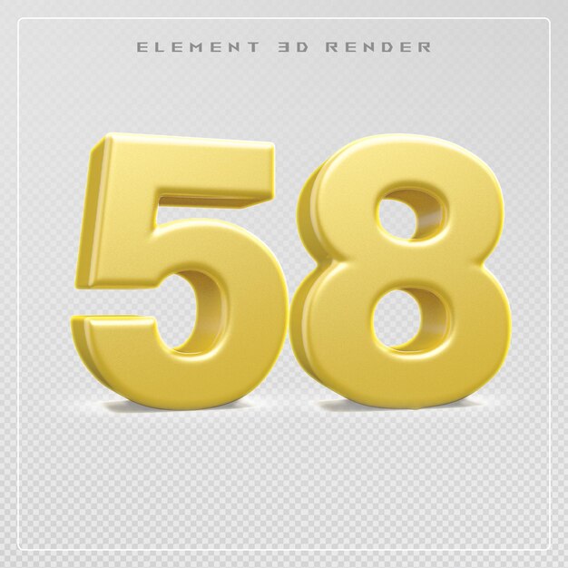 58 numero d'oro rendering 3D