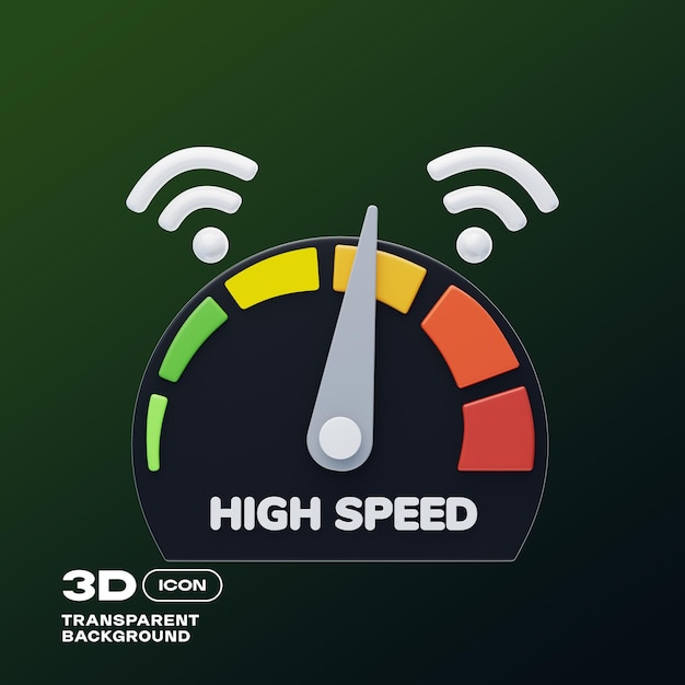 5G Network 3D Icon PNG Template