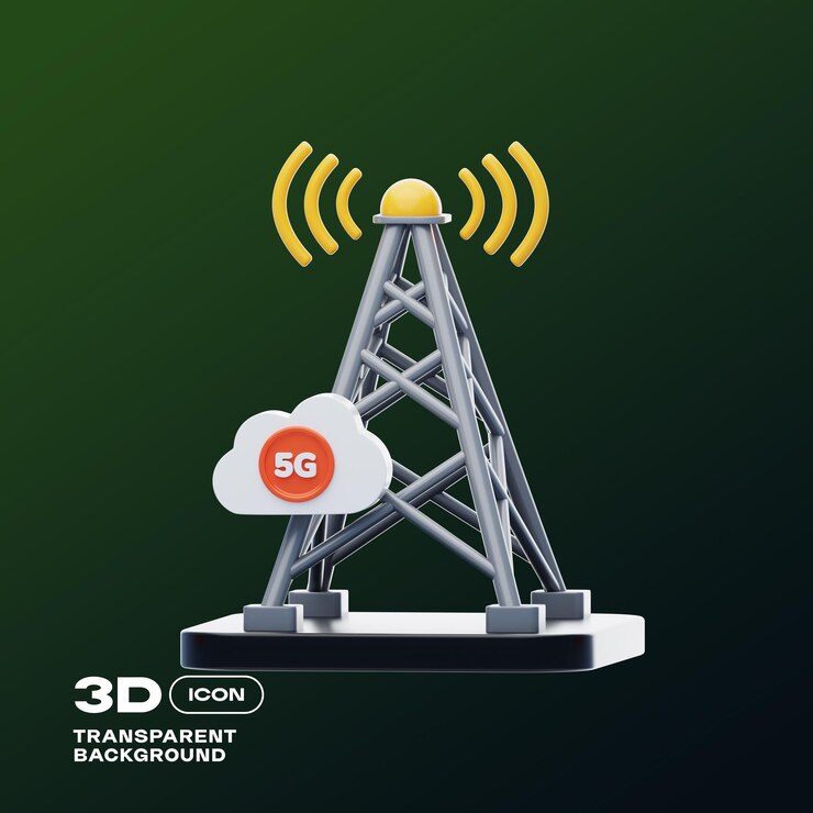 PSD 5g network 3d icon png template