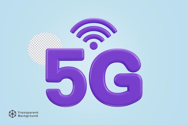 PSD 5g-netzwerk mit wi-fi-wireless-netzwerk-symbol