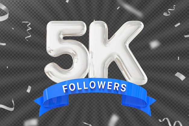 5k número de seguidores