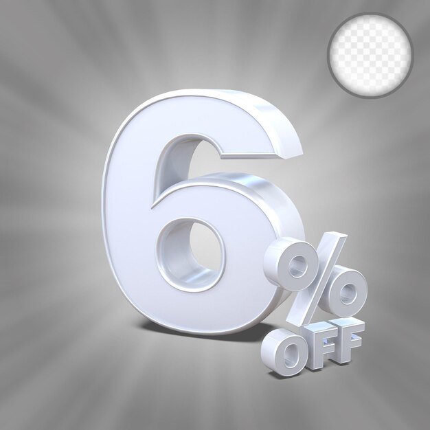 6 por ciento de descuento en la venta de plata 3D