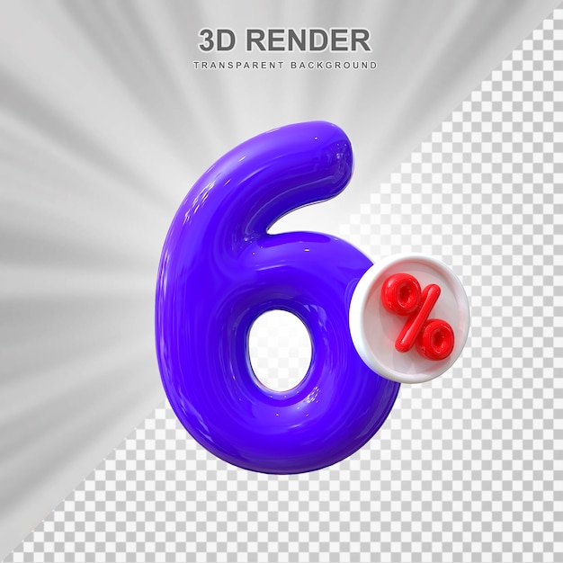 6 por ciento de oferta en renderización de globos en 3D
