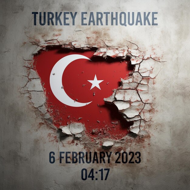 PSD 6 de fevereiro de 2023 turquia síria terremoto terremoto bandeira turca