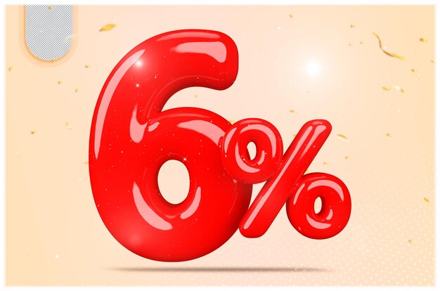 PSD 6% de remise sur la vente promotion du numéro rouge 3d