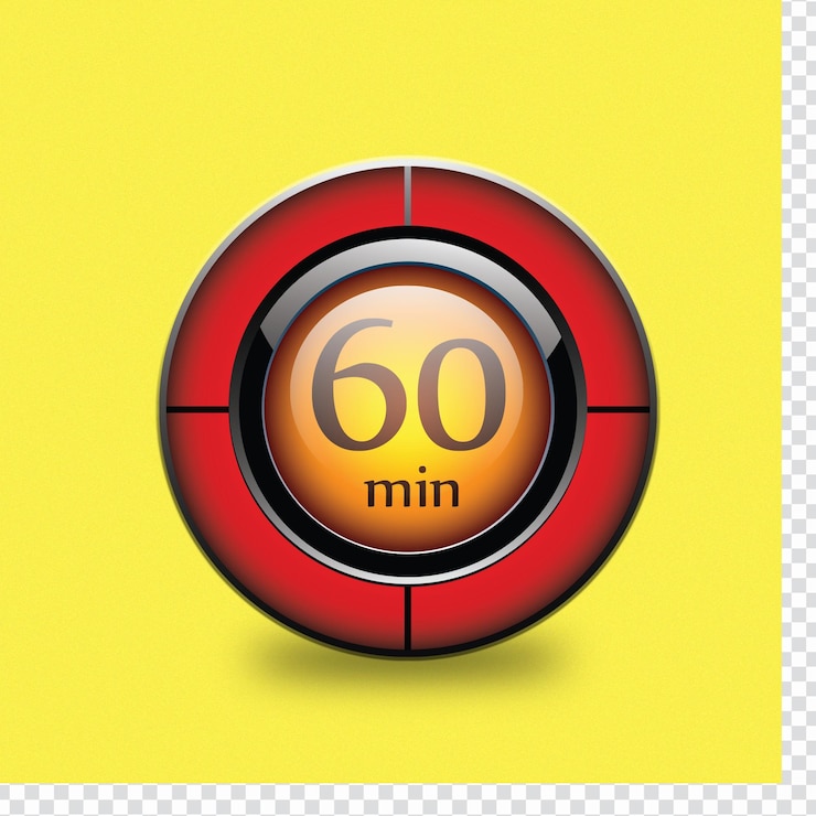 PSD 60 minute timer icon