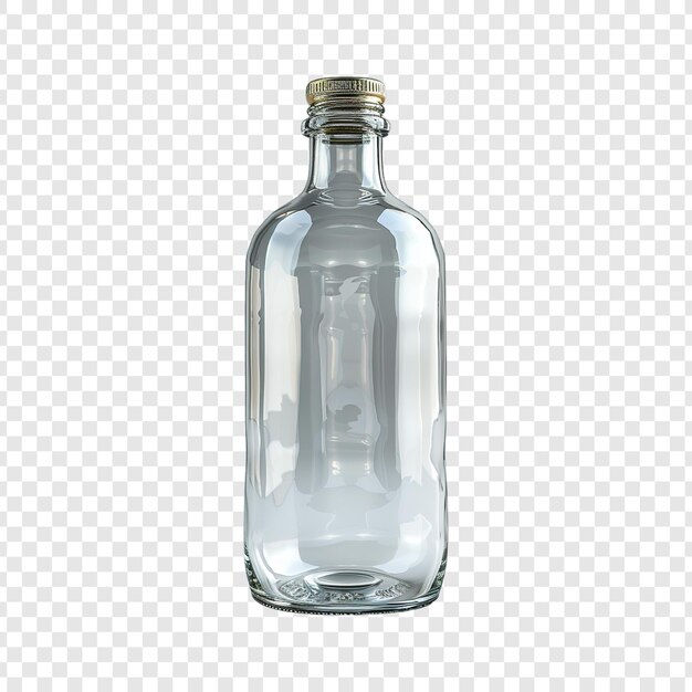 60 ml Apothekenflasche aus klarem Glas Mockup auf durchsichtigem Hintergrund