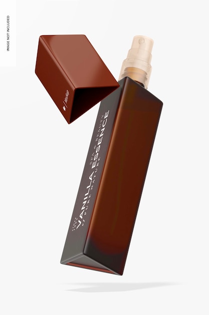 60 ml Triangular Bottle Mockup, Floating