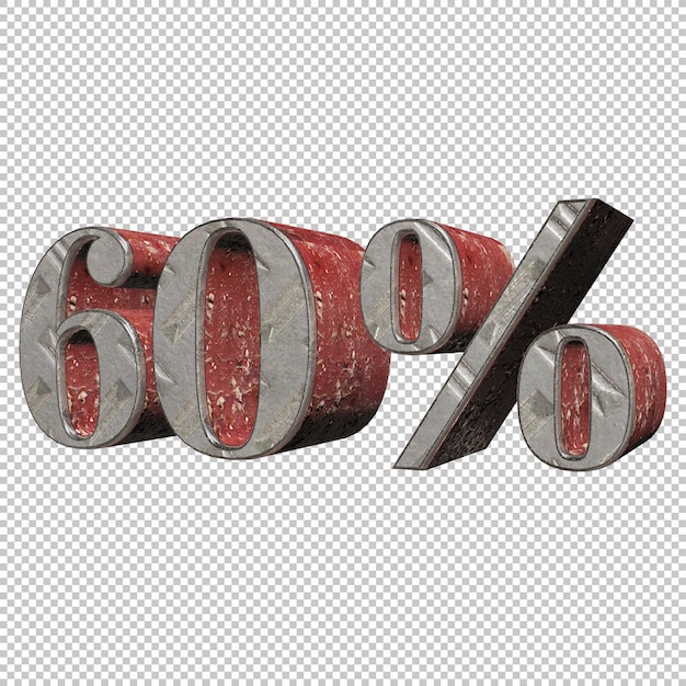 60 percento di rendering 3d