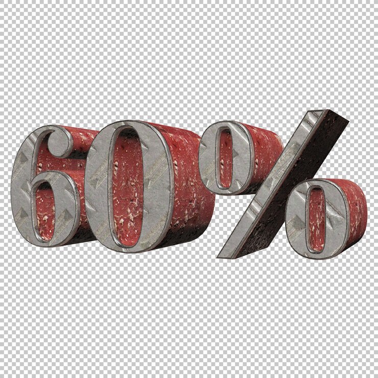 60 percento di rendering 3d
