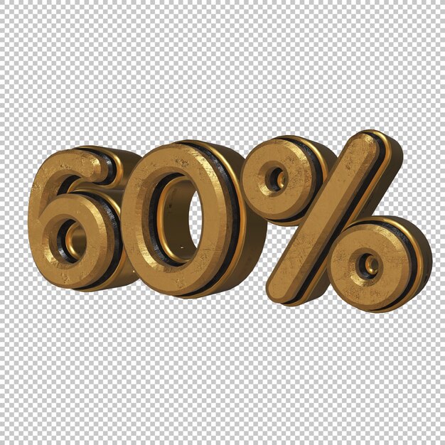 60 Prozent 3D-Rendering
