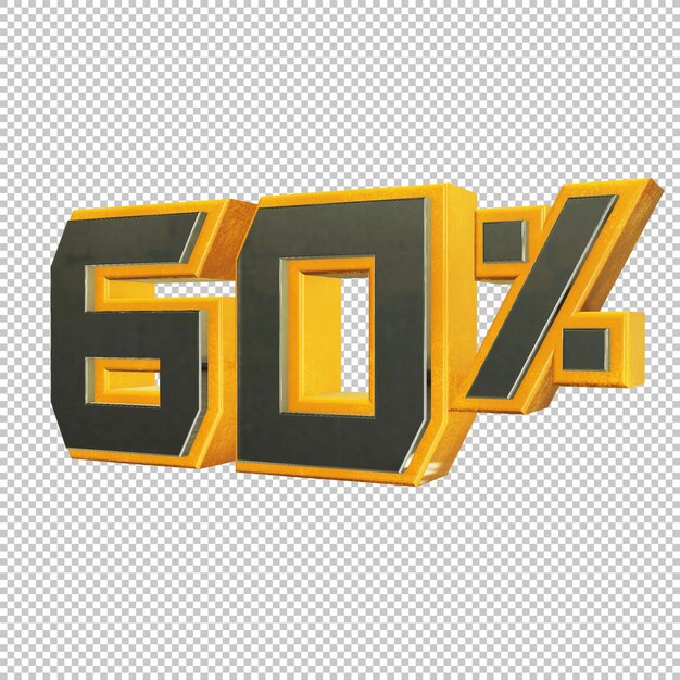 60 Prozent 3D-Rendering
