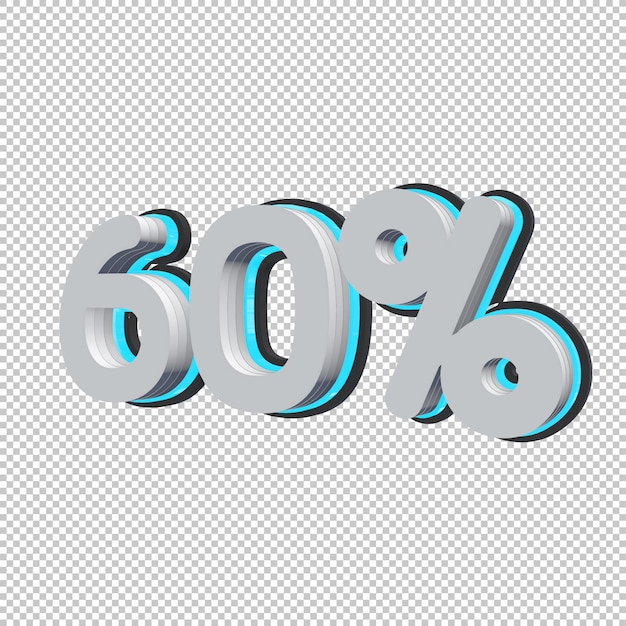 60 Prozent 3D-Rendering