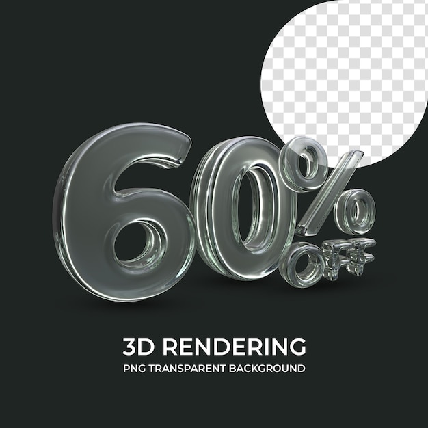 60 Prozent Rabatt auf 3D-Rendering isolierter transparenter Hintergrund