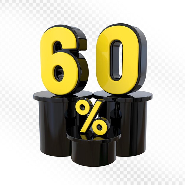 60 Prozent Rabatt auf schwarze Podiums