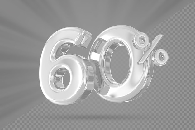 60 Prozent Silberangebot in 3d