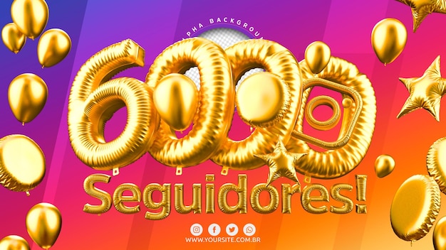 6000 seguidores de instagram