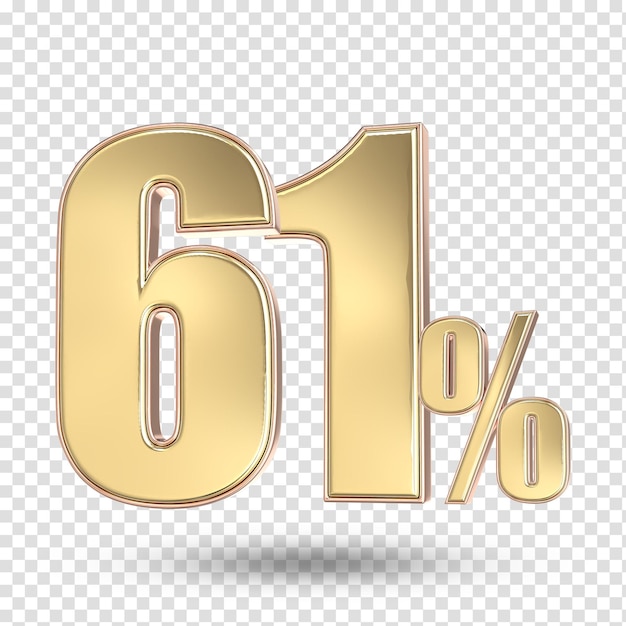 61 Numéro d'or rendu 3D