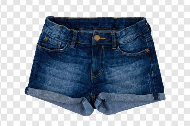 PSD 6256. shorts jeans isolados em um fundo transparente