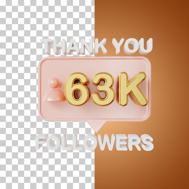 63k seguaci oro Rendering 3D