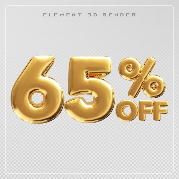 El 65 por ciento de descuento