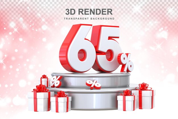 65 por ciento de promoción con regalo 3D