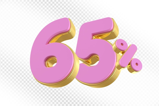 65 Prozent rosa Angebot in 3D