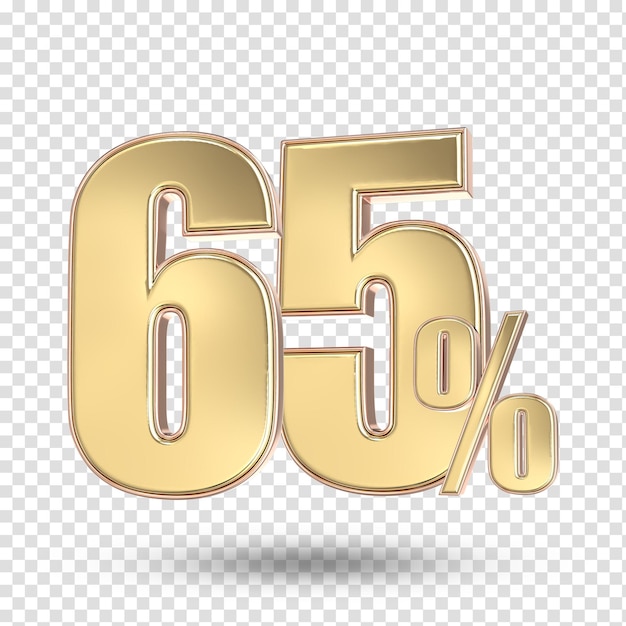 65 Rendering 3D del numero d'oro